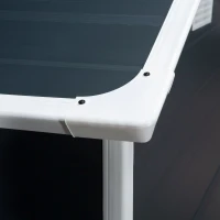 Outsunny Cobertizo de jardín cabana en resina de polipropileno - 1 puerta con cerradura, 1 ventana y 1 rejilla de ventilación(m-4)