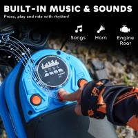 HOMCOM 24V Electric Motorbike 18km/h with Twist Grip Throttle, Enhanced Power and Extended Range - Blue(m-8)