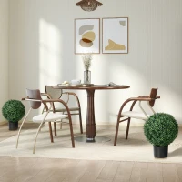 HOMCOM Planta artificial de boj en forma de bola, 52x40 cm, Verde(m-5)