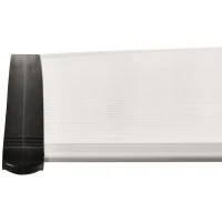 Outsunny Toldo de Puerta 75x100 cm Toldo en Voladizo Cubierta Policarbonato Blanco(m-5)