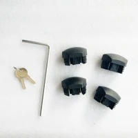 HOMCOM Barras de techo de coche transversales portaequipajes con cerradura 2 llaves incluidas aleación de aluminio Negro(m-5)