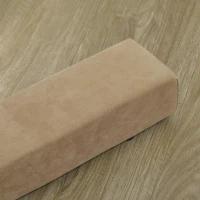 HOMCOM Barra de equilibrio plegable, antideslizante, cubierta de ante, madera resistente, 210x10x6,5 cm, Marrón(m-4)