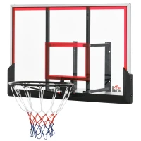 HOMCOM Cesta de baloncesto mural con canasta especial - 102x76x110 cm - interior exterior(m-7)