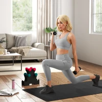 SPORTNOW Juego de pesas hexagonales con soporte de pesas, para musculación, 2x1 kg, 2x2 kg, 2x3 kg(m-2)