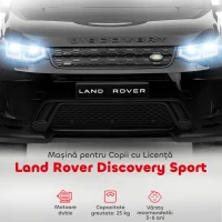 AIYAPLAY Mașină Electrică pentru Copii 3-6 Ani cu Telecomandă, Centură, Muzică, Claxon și Faruri, 106x65.5x51 cm, Negru(m-4)