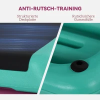 HOMCOM Steppbrett höhenverstellbar Fitness Stepper 3 Stufen (10/15/20 cm) Rutschfest Stepbench für Zuhause Fitnessstudio Büro Kunststoff Schwarz+Grün+Violett(m-5)