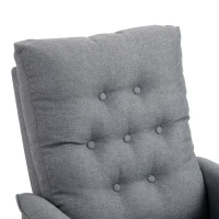 HOMCOM Sillón de Relax eléctrico Silla elevadora reclinable con Reposapiés Ajustable Lino Gris(m-5)