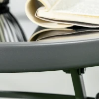 Outsunny Conjunto de Muebles de Bistró Exterior con Mesa de Jardín Plegable, 53,5x64x93 cm, Gris Claro(m-5)