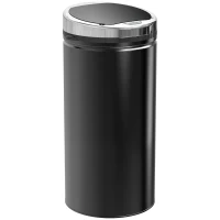 HOMCOM Cubo de Basura Automático 42 L, Cubo de Basura de Cocina en Acero Galvanizado con Sensor de Movimiento y Cubo Interno Extraíble(m-1)
