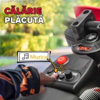 AIYAPLAY Motocicletă Electrică pentru Copii 3-6 Ani cu 2 Motoare și Accelerație Manuală, 2,4-5km/h, 107x56x70 cm, Roșu(m-7)