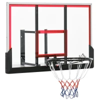 HOMCOM Cesta de baloncesto mural con canasta especial - 102x76x110 cm - interior exterior(m-1)