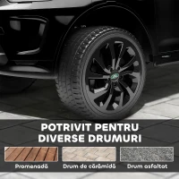 AIYAPLAY Mașină Electrică pentru Copii 3-6 Ani cu Telecomandă, Centură, Muzică, Claxon și Faruri, 106x65.5x51 cm, Negru(m-8)