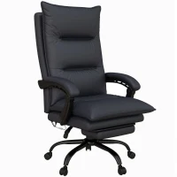 Vinsetto Silla de Oficina con Función de Masaje y Calor, Reposapiés, hasta 120 kg, Gris Oscuro(m-1)