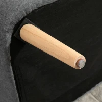 HOMCOM Sofá de 2 Plazas, Acolchado Suave, Tapizado Fácil de Limpiar, Hasta 150 kg, 117x56,5x77 cm, Gris Claro(m-4)