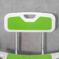 HOMCOM Taburete de ducha para personas mayores y discapacitadas altura ajustable patas antideslizantes soporte de alcachofa de ducha(m-5)