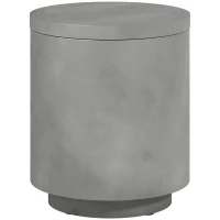 HOMCOM Mesa de Exterior, Mesa Auxiliar con Enfriador, Cubo de Hielo, Gris Claro(m-1)