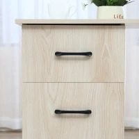 HOMCOM Escritorio 120x50 cm con estantes y cajones, para espacio reducido, oficina en casa, habitación, color madera(m-5)