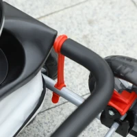 PawHut Carrito plegable para animales impermeable, para perro y gato, con portavasos, cesto de almacenamiento incluido, ruedas(m-5)