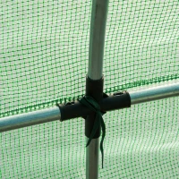 Outsunny Seră de Grădină Tunel 8m² 4L x 2l x 1,9H m Oțel galvanizat Polietilenă cu densitate ridicată ferestre ușă Verde(m-4)