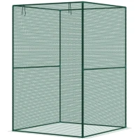 Outsunny Jaula de Cultivo para Plantas 120x120x180 cm cu Ușă Enrollabilă și Structură din Oțel pentru Grădină Terrasă Culoare Verde(m-6)