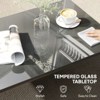 Outsunny Set Mobilier Gradina cu Canapea 3 Locuri, Scaun Adjustable, Set Canapele Exterior cu Masa Laterală și Perne, Aluminiu Gri(m-4)