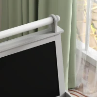 AIYAPLAY Chevalet pentru copii 3 în 1 cu tablou alb magnetic, tablou pentru cretă, roleu de hârtie, 2 coșuri, 3-6 ani, gri(m-5)