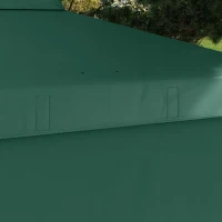 Outsunny Cort Pliabil de Grădină de 2,5x2,5 m cu Înălțime Reglabilă Anti-UV cu 1 Perete Lateral și Săculeți cu Nisip Verde(m-5)