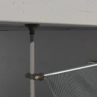 Outsunny Parasol Manual Retractabil 300x120x210-300 cm cu Manivela Inaltime Ajustabila Impermeabil si Anti-UV Gri Inchis(m-5)