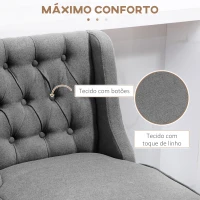 HOMCOM Conjunto de 2 Bancos de Bar com Encosto Giratórios 180° Bancos Altos de Cozinha com Apoio para Pés  45,7x57,2x101 cm Cinzento(m-7)