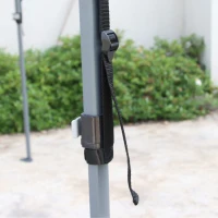 Outsunny Tonelă de grădină 2,5 x 2,5 m barnum pliabil Pop-up înălțime reglabilă pe 4 nivele material Oxford anti UV50+ cadru din oțel sac de transport inclus alb(m-4)