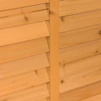 Outsunny Cutie depozitare grădină, pentru perne și accesorii, rezistentă la intemperii, lemn masiv, 127x56x60 cm, galben(m-4)