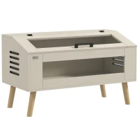 PawHut Terariu pentru reptile, vivarium pentru șerpi 140L cu ferestre din sticlă securizată, capac, 100 x 50 x 60 cm(m-6)