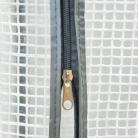 Outsunny Seră de grădină, seră de balcon, pânză renforțată PE, structură din oțel, ușă zippată rulabilă, 100 x 50 x 150 cm alb(m-5)
