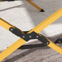 Outsunny Șezlong șezlong pliabil din aluminiu cu buzunar lateral - țesătură Oxford pentru plajă, camping, grădină(m-5)