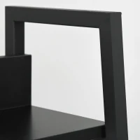 HOMCOM Bibliotecă poliță de depozitare Stil Industrial înclinat 5 Nivele 70L x 35l x 150H cm Negru(m-3)