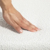 HOMCOM Scaun de birou fotoliu de birou cu role înălțime reglabilă șezut pivotant la 360° 60 x 61 x 79-88 cm crem(m-5)