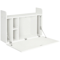 HOMCOM Birou suspendat, masă de perete rabatabilă și birou de perete cu depozitare - 77 x 20 x 51 cm