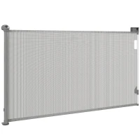 PawHut Bariera retractabila pentru caine de la 0 la 149 cm cu blocare automata - gri(m-6)