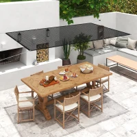 Outsunny Voal de umbră rectangular 3 x 2 m voal de umbră cu protecție UV pentru terasă balcon exterior balcon, negru(m-2)