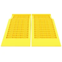 HOMCOM Set de 2 rampe pentru mașină vehicul utilitar rampă de încărcare dim. 70L x 19,5l x 7,8H cm PP galben(m-5)