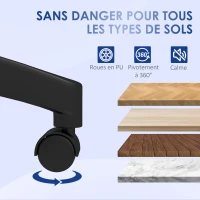 Vinsetto Scaun fotoliu de birou înălțime reglabilă pivotant la 360 ° rolete acoperire plasă 63 x 54 x 103 cm gri(m-4)