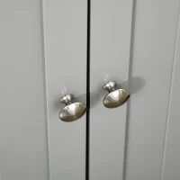 HOMCOM Dulap mobilier de bucătărie, cu 2 uși cu 5 rafturi și 12 suporturi pentru condimente - 60 x 30 x 104 cm - gri(m-5)