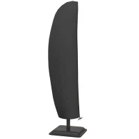Outsunny Husă de protecție impermeabilă pentru umbrela suspendată cu fermoar și șiret de strângere țesut Oxford negru(m-1)