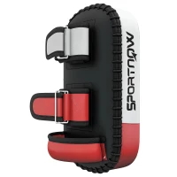 SPORTNOW Plastron pentru Muay Thai, Kickbox, Piele Sintetica, 0,4 kg, 38x20x18 cm, Negru/Rosu/Alb(m-1)
