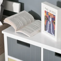 HOMCOM Comodă de Lemn cu 6 Sertare, Coadă Auxiliară de Depozitare cu Picioare Ridicate, Stil Modern pentru Dormitor Sufragerie Baie 62x28x58 cm Multicolor(m-4)