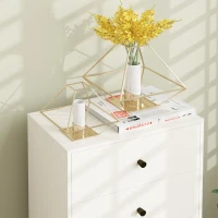 HOMCOM Comoda 5 sertare, mobilier de depozitare inalt si ingust, stil modern pentru camera de zi, living - 47x29x95cm, alb(m-4)