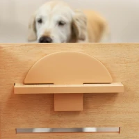 PawHut Suport pentru boluri pentru câini ridicat cu 3 înălțimi ajustabile, boluri pentru câini 2 boluri oțel inoxidabil 63 x 58,5 x 40 cm stejar(m-3)