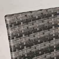 Set de mobilier de balcon Outsunny pentru 2 persoane, Set de scaune din ratan, Set de mobilier de grădină Polyrattan, Gri închis(m-4)