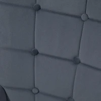 HOMCOM Scaun cu Ottoman, Relaxsessel capitonat, Gri închis(m-4)