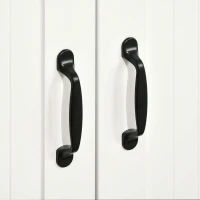 HOMCOM Comodă, Anrichte, Stil Modern, 4 Sertare, 1 Dulap, 105 cm x 40 cm x 76 cm, Alb(m-5)